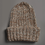 Beige fisherman merino wool beanie for premium eco corporate gifts