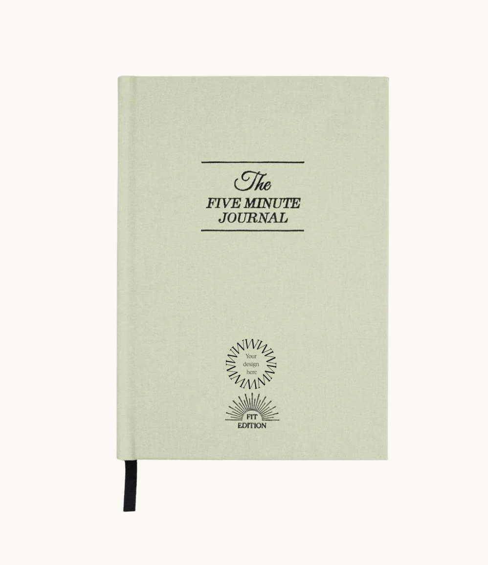 The Five Minute Journal Health & Fitness Edition wellness journal, personalised business sustainable branded stationery