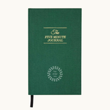 Green Five Minute Journal made from natural fabrics. Sustainable personalised corporate gifting