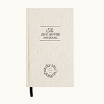 The Five Minute Wellness Journal in an oat linen cover, a thoughtful corporate gift idea for women employees from women-owned brands.