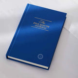 The Five Minute Journal, front cover in blue, showing logo placement