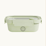Light green glass airtight lunch box for sustainable corporate gifts and personalised eco swag
