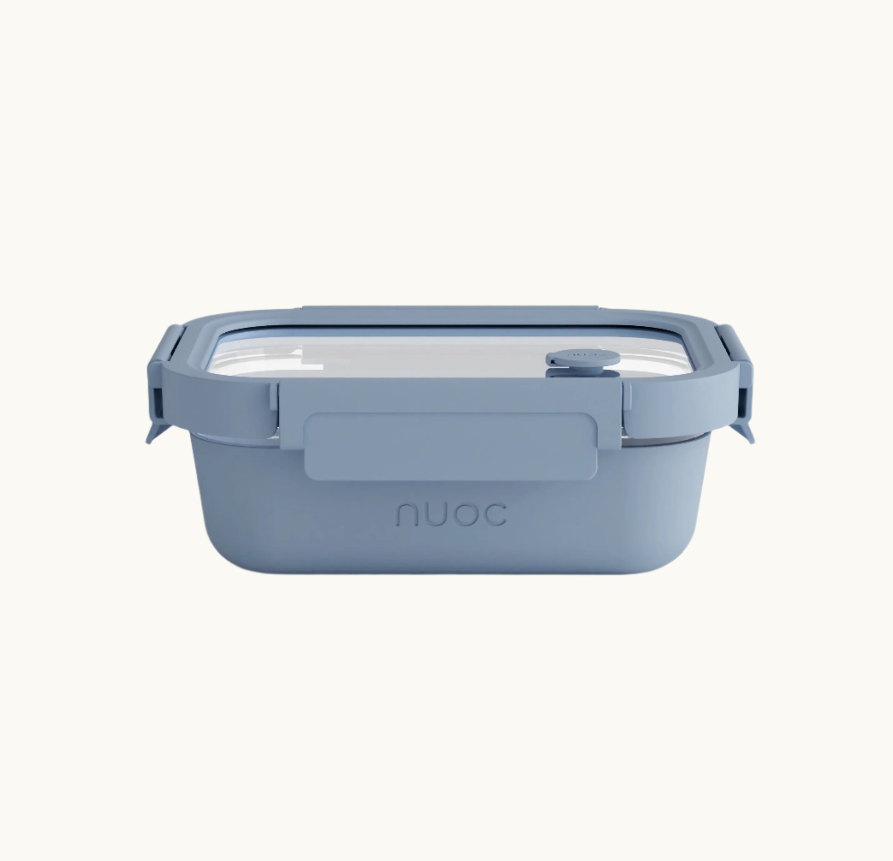 Blue glass airtight lunch box for sustainable corporate gifts and eco swag