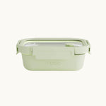Green glass airtight lunch box for sustainable corporate gifts