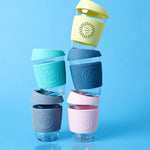 Glass Coffee Cup 12oz, all colours together