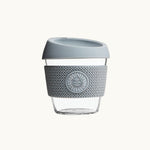 Glass Coffee Cup 8oz in grey