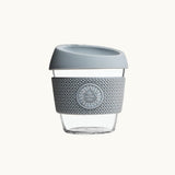 Glass Coffee Cup 8oz in grey