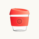 Glass Coffee Cup 8oz in orange