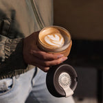 glass cup with cork band sustainable branded merchandise for events and employee gifting