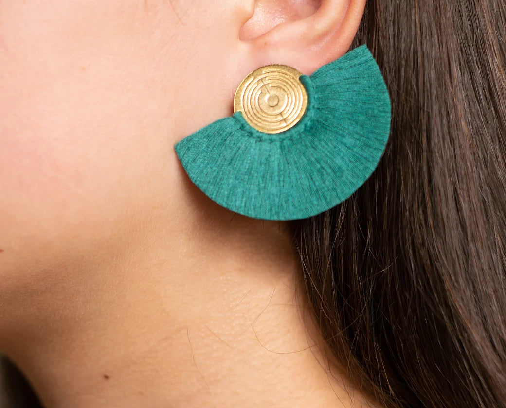 green tassel statement earrings premium corporate gift for women executives and client gifting