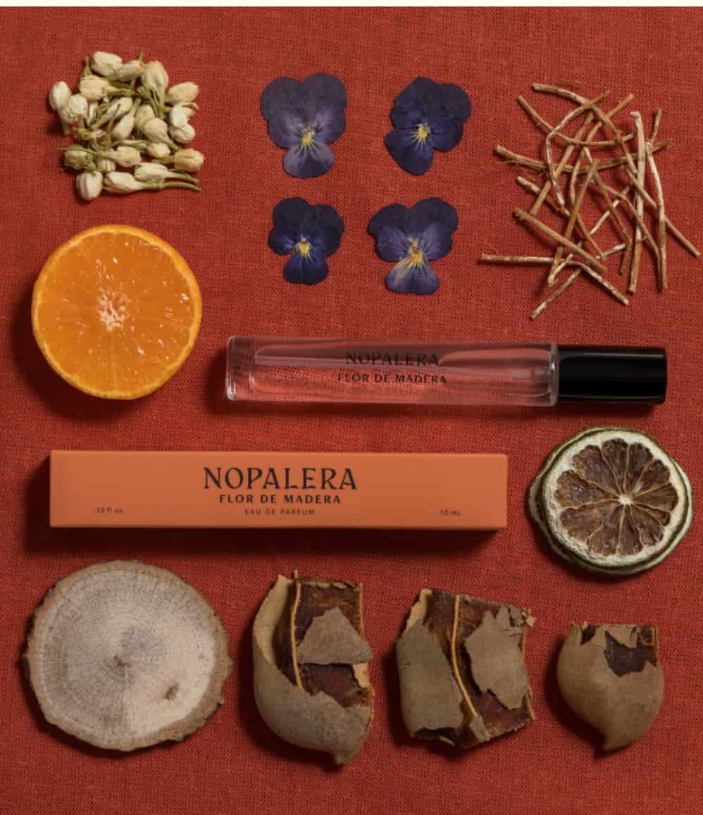 Flor de Madera travel fragrance and hand cream from the Hand Cream + Travel Fragrance Set