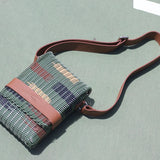 Handwoven upcycled messenger bag • Corporate gifts for clients