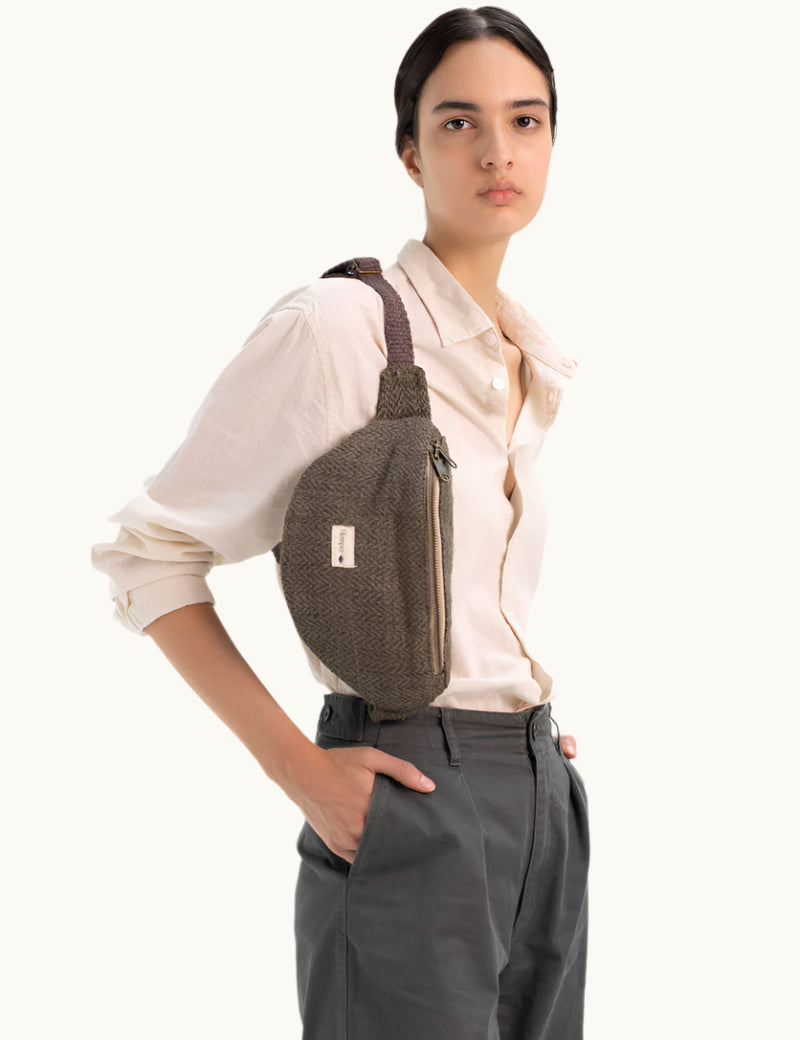 tisan-made hemp crossbody Nepal bag, customisable with company logo for corporate gifts for women
