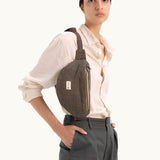tisan-made hemp crossbody Nepal bag, customisable with company logo for corporate gifts for women