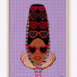  I Only Have Eyes for You Art Print in Rainbowish Stripes pattern by Dorca Creates