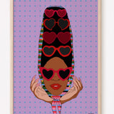  I Only Have Eyes for You Art Print in Rainbowish Stripes pattern by Dorca Creates