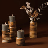 Jobillo wooden candle holder set handcrafted Guatemala personalised corporate gift executives UK
