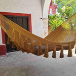 Handwoven king size cotton hammock in yellow, retirement gift