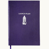 Launch Plan Hardcover Notebook front cover, silver embossed, executive gift