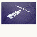Launch Plan Hardcover Notebook, silver embossing detail on the cover.