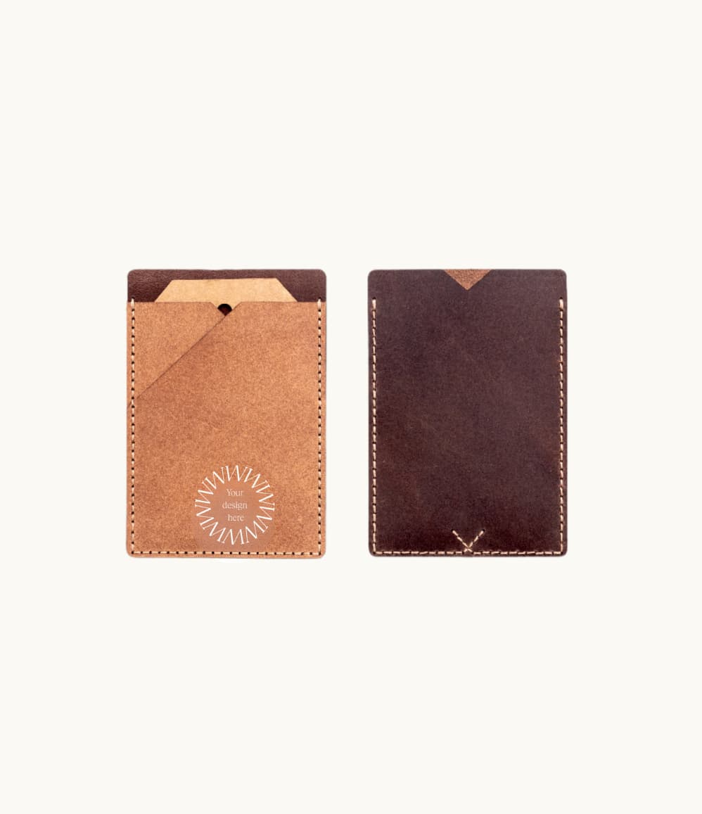 Leather card holder premium conference and client corporate gift UK