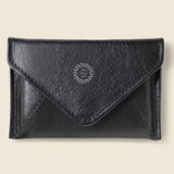 Leather Envelope RFID Wallet in black, showing logo placement