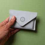 Leather Envelope RFID Wallet in light blue