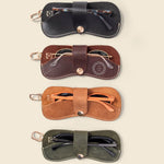 Custom leather glasses case ideal for branded promotional product UK. Personalise it with your logo.