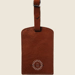 Leather Luggage Tag in brown