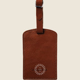 Leather Luggage Tag in brown