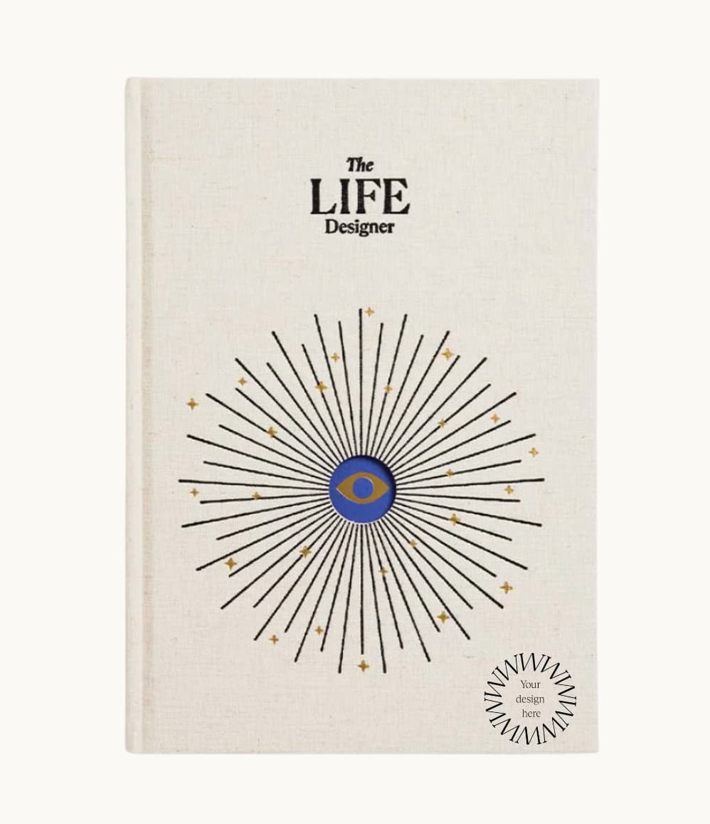 Life Designer Journal, front cover, showing logo placement
