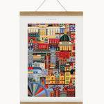 London Blockprint featuring Big Ben, the London Eye and St Paul's Cathedral, thank you gift