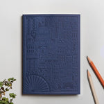 London Notebook in blue with 128 blank pages