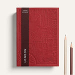 London Notebook in red, FSC® certified notebook for conference gifting