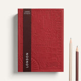 London Notebook in red, FSC® certified notebook for conference gifting