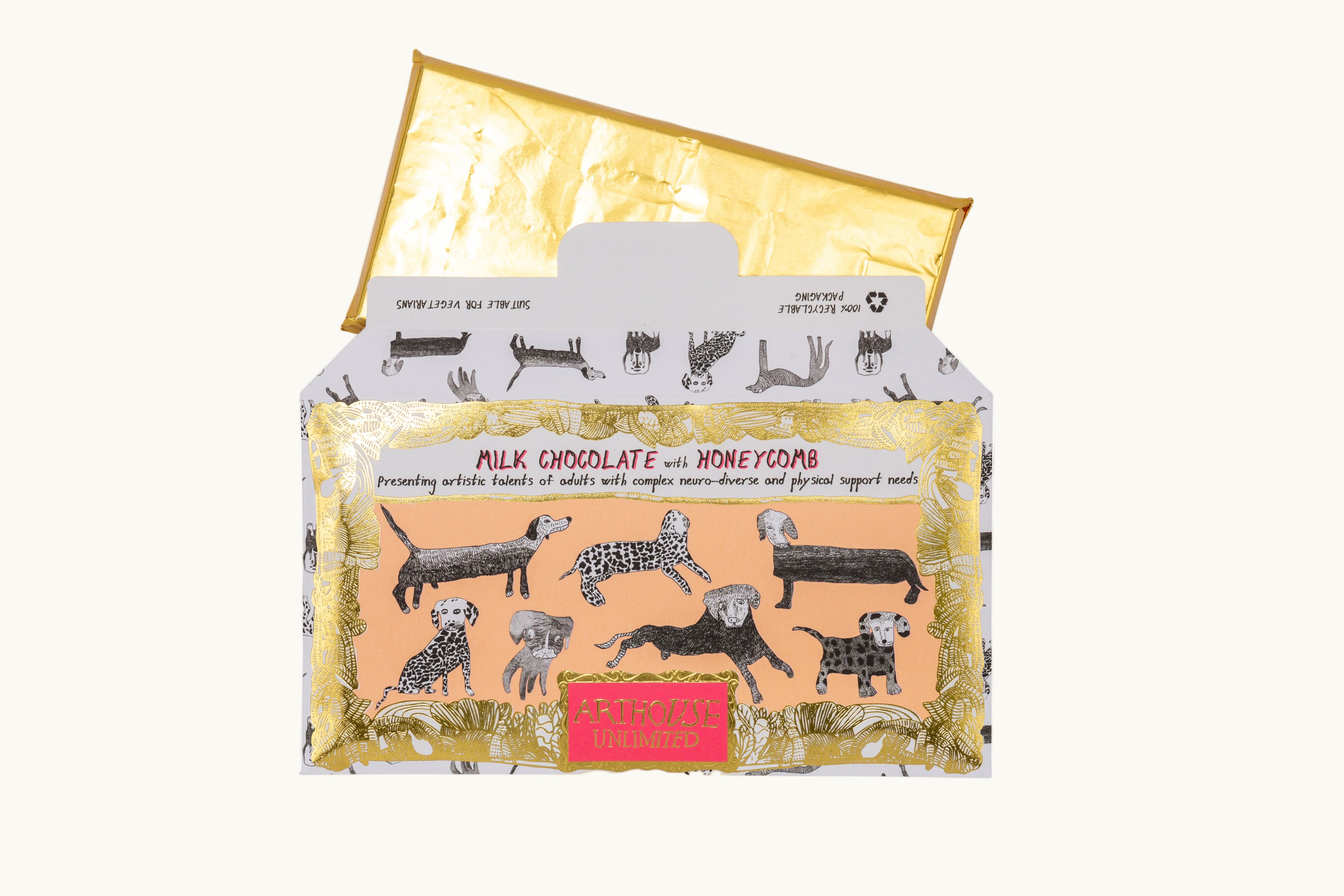 Luxury corporate gifts with impact, artisan milk chocolate with honeycomb