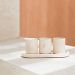 Marble candle gift set handcrafted by artisans, a wellness gift for executive retreats
