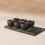 Set of 6 marble mezcal shot glasses premium luxury corporate gift VIP client events
