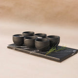 Set of 6 marble mezcal shot glasses premium luxury corporate gift VIP client events