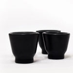 Handcrafted black marble tequila shot glasses, set of four, corporate event gift
