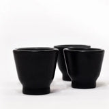 Handcrafted black marble tequila shot glasses, set of four, corporate event gift