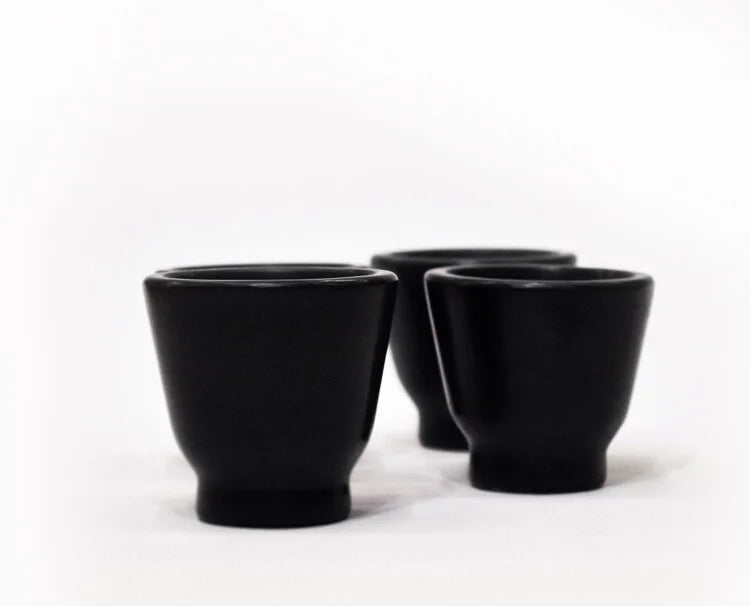 Handcrafted black marble tequila shot glasses, set of four, corporate event gift