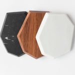 Personalised marble and wood coasters premium executive corporate gift client events UK