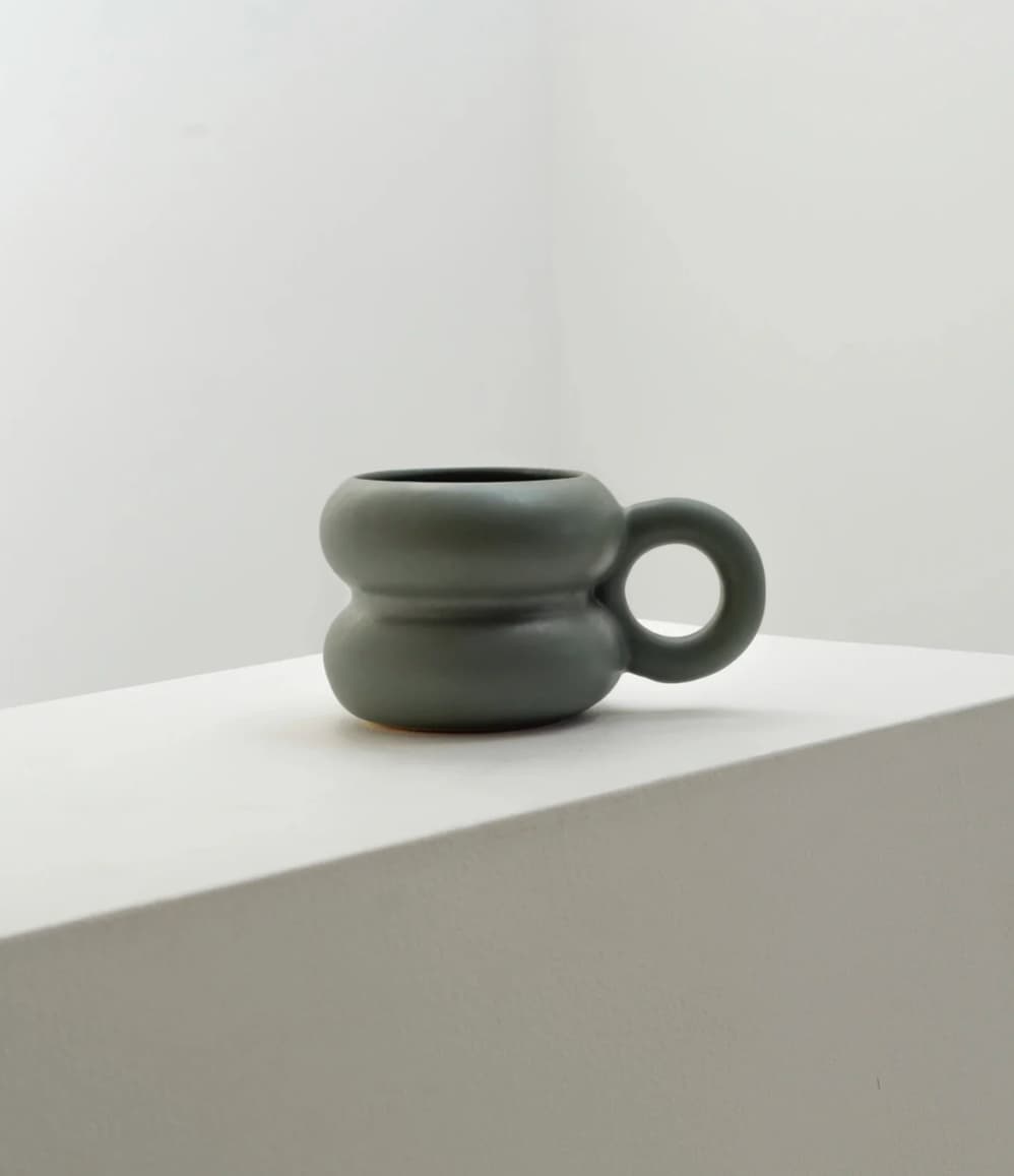 Mega ceramic mug in green, employee appreciation gift