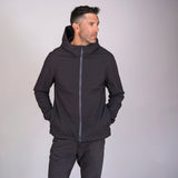 men’s soft shell hoodie, premium sustainable corporate merch for events and teams