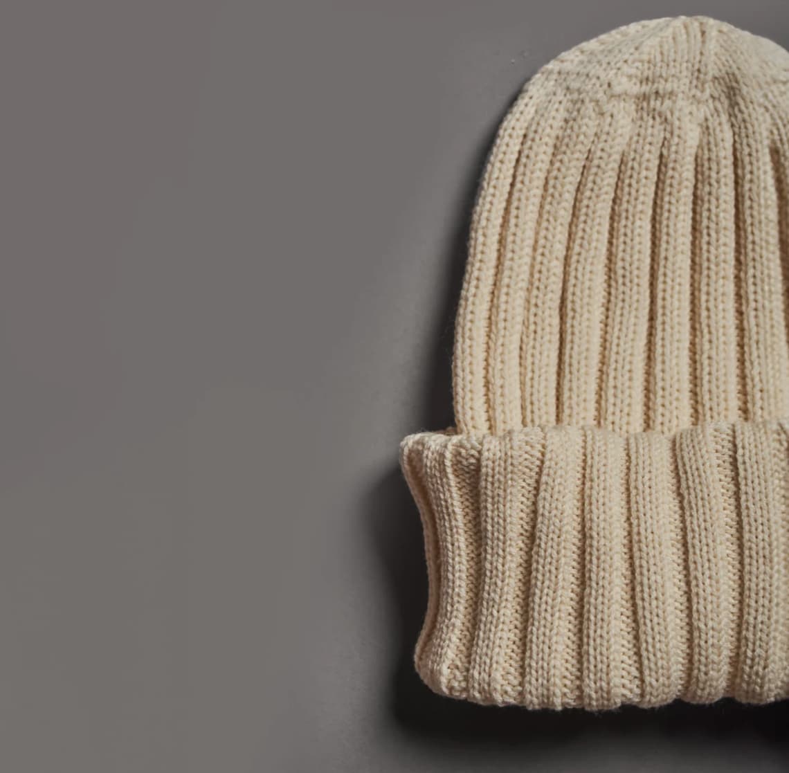 Beige merino wool beanie premium sustainable corporate gifts for clients and employees