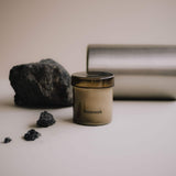 Metal scented vegan candle premium sustainable corporate gift employee appreciation VIP client events
