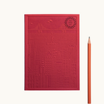 Debossed New York notebook in red, corporate gifts for women 
