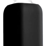 Eco glass bottle with black silicone sleeve, 500ml premium swag for conference giveaways and sustainable corporate goodies