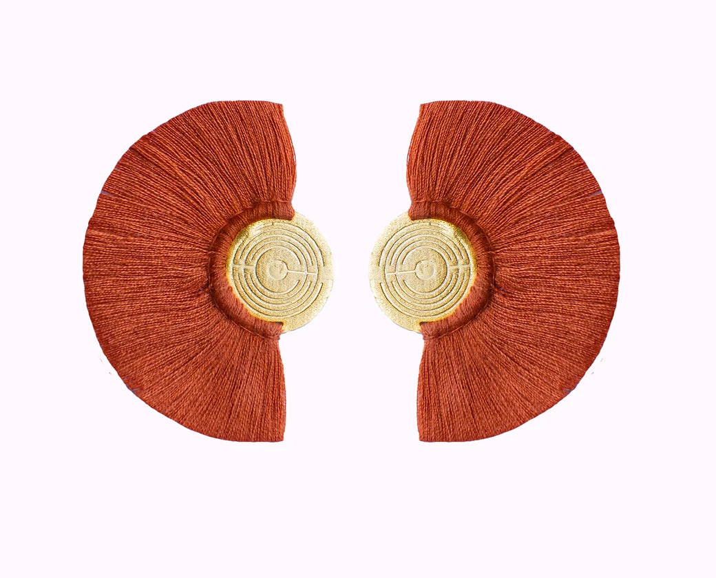 orange tassel earrings premium corporate gift for women executive events and luxury gifting